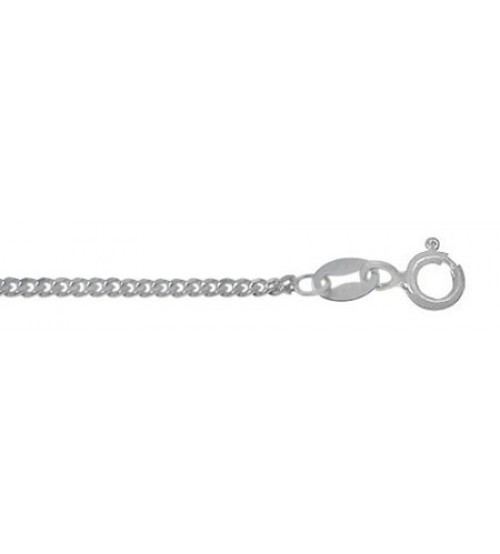 1.5mm Curb Chain, 14" - 36" Length, Sterling Silver